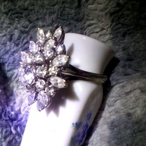 Vintage Cocktail Waterfall Diamond Ring